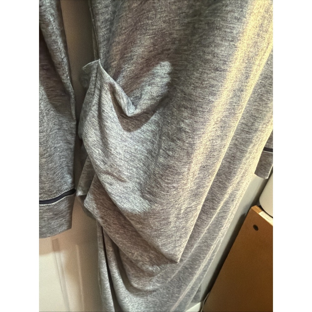 Athleta Industry Turtleneck Dress Grey Long Sleeve Ruched Side MeshMidi Med 223 - Picture 5 of 11
